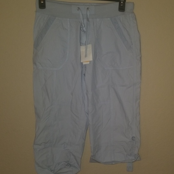 calvin klein performance poplin capri cargo pants
